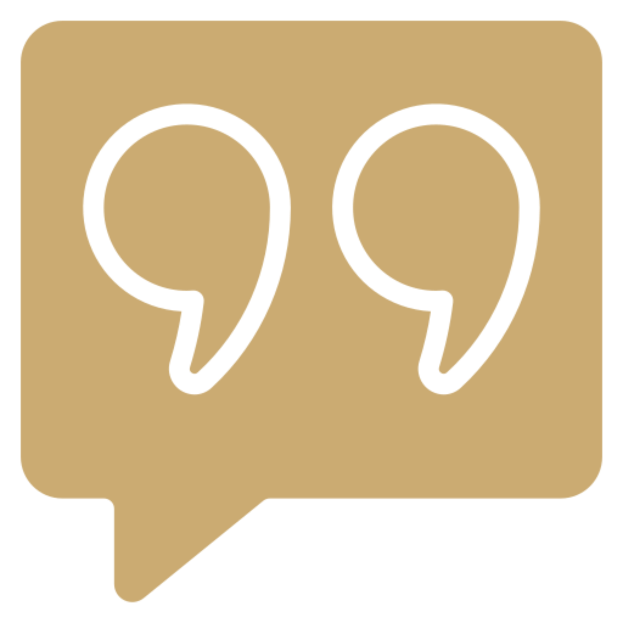 Brown speech bubble with quotes