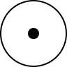 Simple black circular media icon